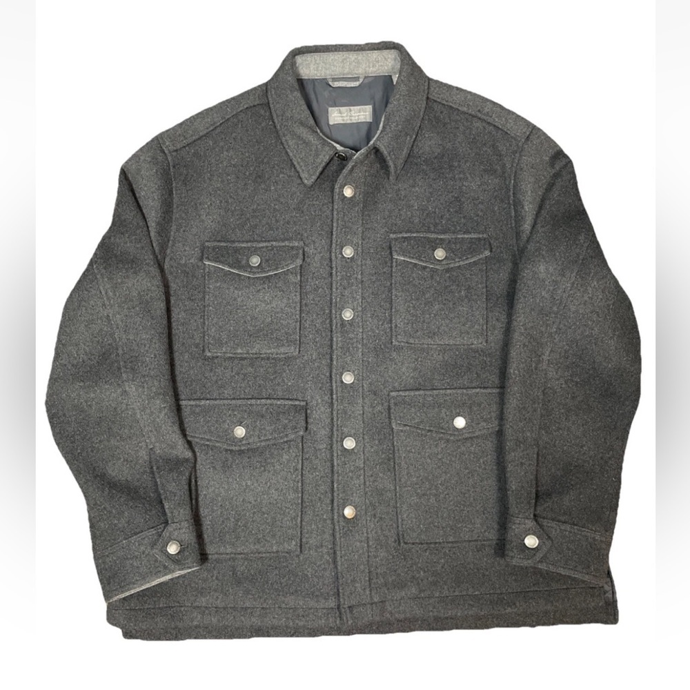 Daniel Cremieux Wool Blend Jacket Shacket Coat Mens Size XL Grey Lined